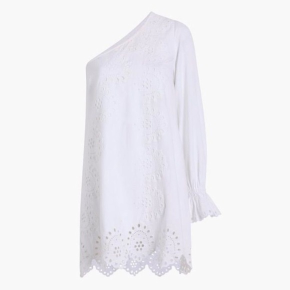 HILL HOUSE The Mila Dress In In White Eyelet Linen - Picture 3 of 5